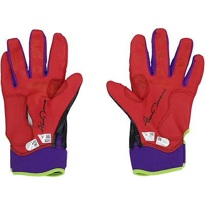 Jarren Duran Boston Red Sox Autographed Game-Used Multicolor Bruce Bolt Batting Gloves from the 2025 MLB Season - HH98515542-43
