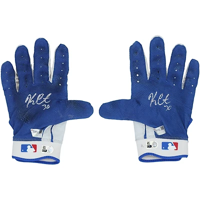 Kerry Carpenter Detroit Tigers Autographed Game-Used White/Blue Franklin Batting Gloves from the 2025 MLB Season