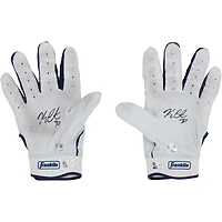 Kerry Carpenter Detroit Tigers Autographed Game-Used White/Navy Franklin Batting Gloves from the 2025 MLB Season - HH98516601-02