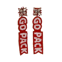 NC State Wolfpack Beaded Earrings