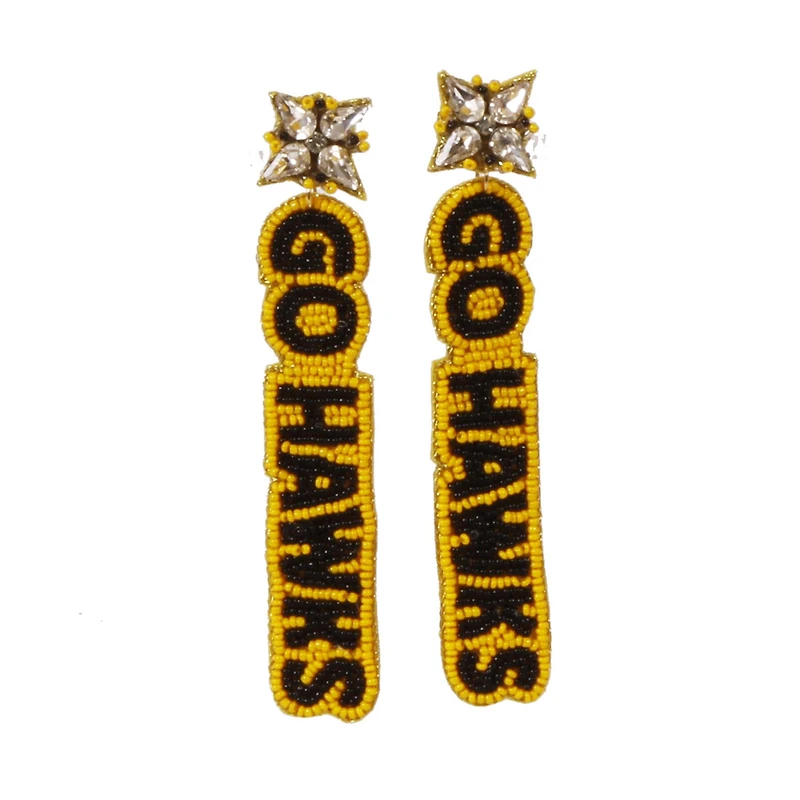 Iowa Hawkeyes Beaded Earrings