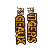 LSU Tigers Beaded Earrings