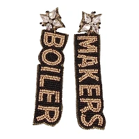 Purdue Boilermakers Beaded Earrings