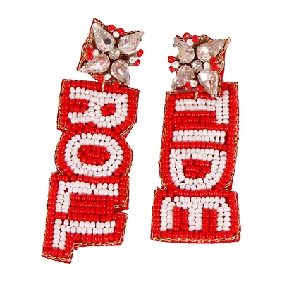 Alabama Crimson Tide Beaded Earrings