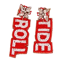 Alabama Crimson Tide Beaded Earrings