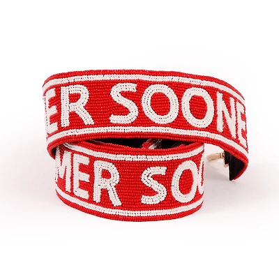 Oklahoma Sooners Beaded Purse Strap