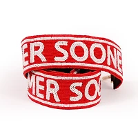 Oklahoma Sooners Beaded Purse Strap