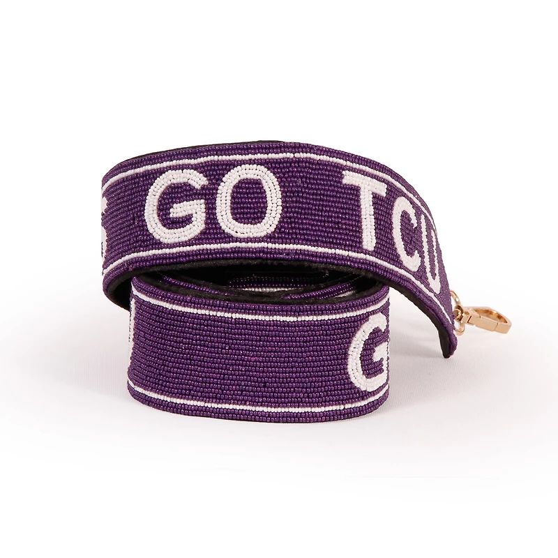 TCU Horned Frogs Beaded Purse Strap