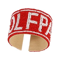 NC State Wolfpack Beaded Cuff Wristlet