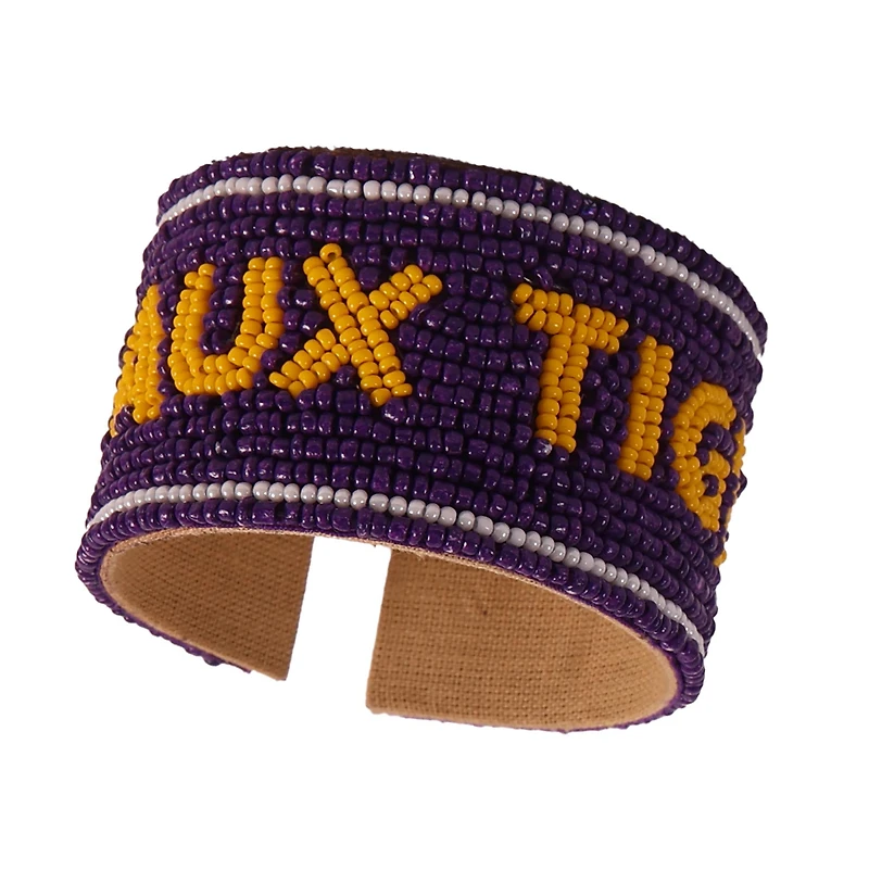 LSU Tigers Beaded Cuff Wristlet