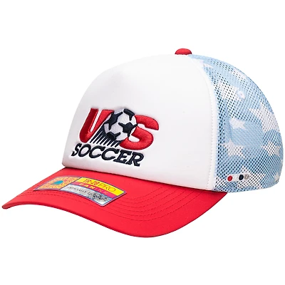 Unisex  White USMNT Making History Adjustable Trucker Hat