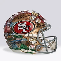Jerry Rice San Francisco 49ers Autographed Riddell Speed Authentic Helmet with "HOF 2010" Inscription - Art by Charles Fazzino - NF70444397
