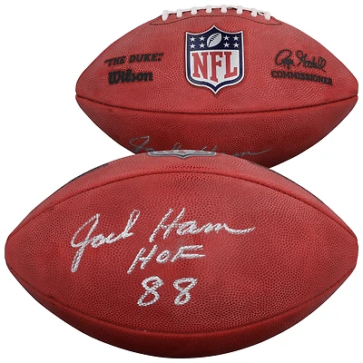 Jack Ham Pittsburgh Steelers Autographed Duke Full Color Football with "HOF 88" Inscription