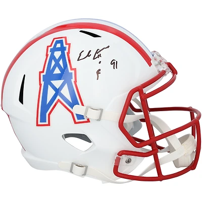 Earl Campbell Houston Oilers Autographed Riddell 1981-1998 Throwback Speed Replica Helmet with "HOF 91" Inscription