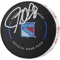 J.T. Miller New York Rangers Autographed Game-Used Goal Puck vs. New York Islanders on March 3, 2025