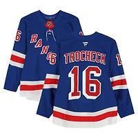 Vincent Trocheck New York Rangers Autographed Game-Used #16 Blue Jersey vs. Utah Hockey Club on October 12, 2024