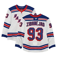 Mika Zibanejad New York Rangers Autographed Game-Used #93 White Set Jersey from the 2024-25 NHL Season