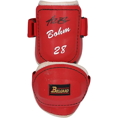 Alec Bohm Philadelphia Phillies Autographed Game-Used Belgard Elbow Guard from the 2025 MLB Season