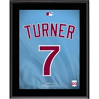 Trea Turner Philadelphia Phillies 10.5" x 13" Jersey Number Sublimated Player Plaque