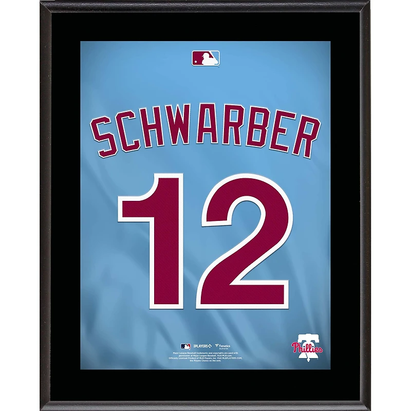 Kyle Schwarber Philadelphia Phillies 10.5" x 13" Jersey Number Sublimated Player Plaque
