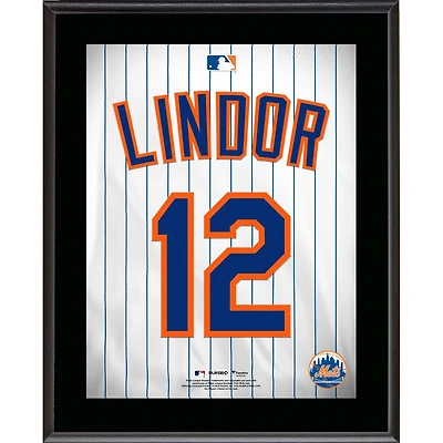 Francisco Lindor New York Mets 10.5" x 13" Jersey Number Sublimated Player Plaque