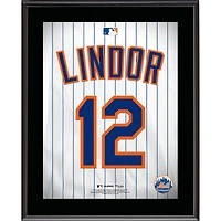 Francisco Lindor New York Mets 10.5" x 13" Jersey Number Sublimated Player Plaque