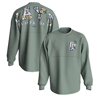 Women's Fanatics  Sage Green Tampa Bay Rays Floral Spirit Jersey Long Sleeve T-Shirt