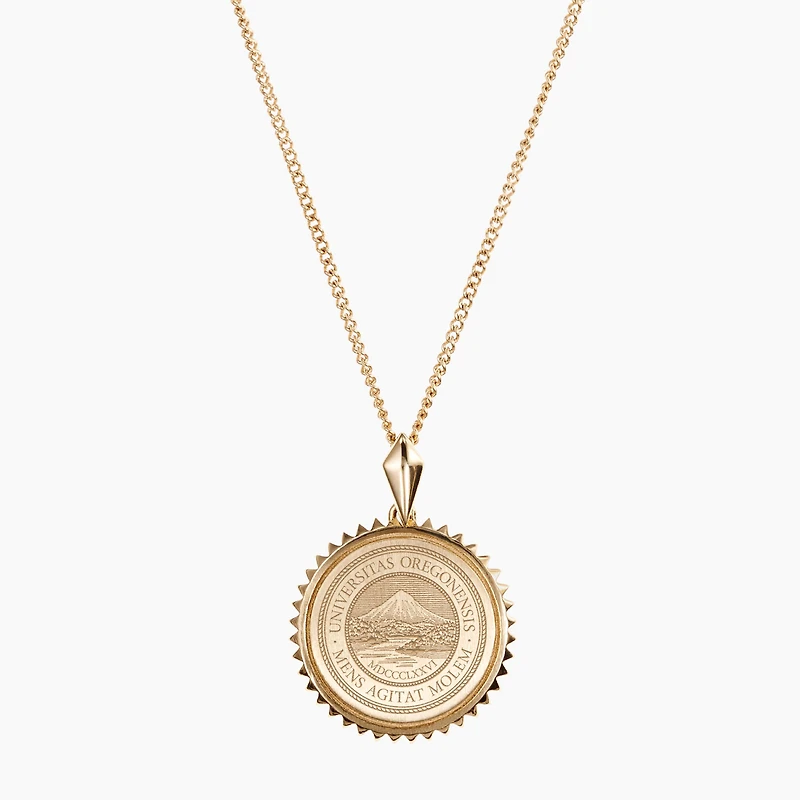 Kyle Cavan  Oregon Ducks Gold Sunburst Necklace