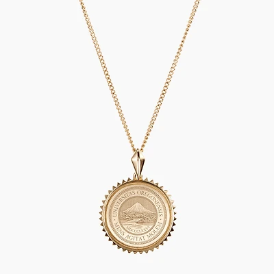Kyle Cavan  Oregon Ducks Gold Sunburst Necklace