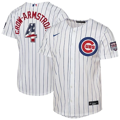 Youth Nike Pete Crow-Armstrong White Chicago Cubs USA 250 Fourth of July Home Replica Jersey