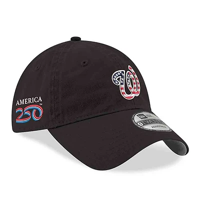 Men's New Era Black Washington Nationals America 250 9TWENTY Adjustable Hat