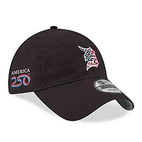 Men's New Era Black Detroit Tigers America 250 9TWENTY Adjustable Hat