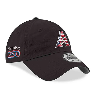 Men's New Era Black Arizona Diamondbacks America 250 9TWENTY Adjustable Hat