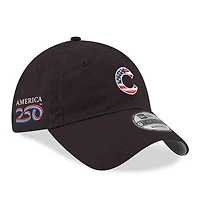 Men's New Era Black Chicago Cubs America 250 9TWENTY Adjustable Hat