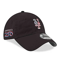 Men's New Era Black New York Mets America 250 9TWENTY Adjustable Hat