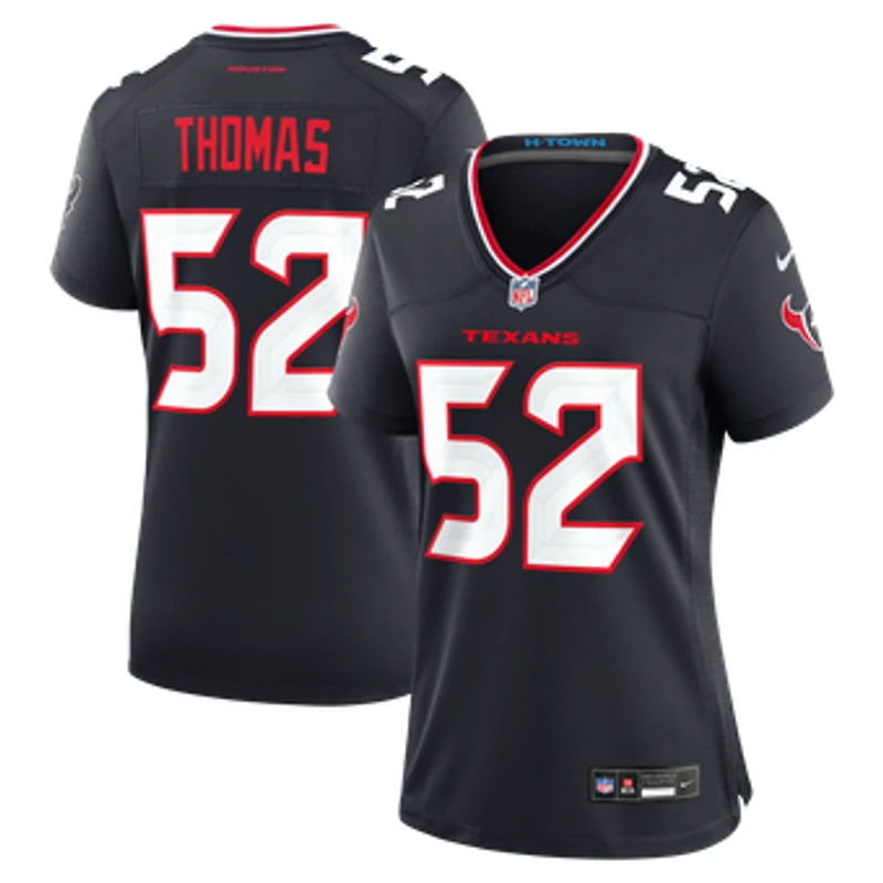 Women's Nike Xavier Thomas  Navy Houston Texans Team Game Jersey