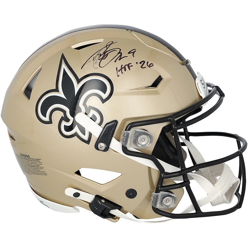 Drew Brees New Orleans Saints Autographed Riddell Speed Flex Authentic Helmet with "HOF 26" Inscription