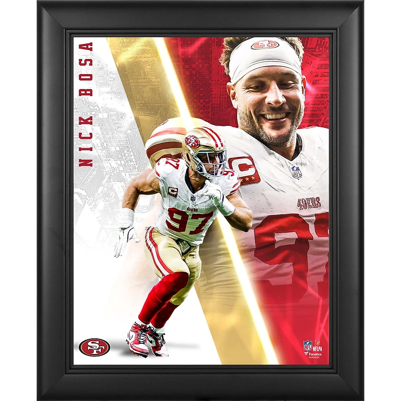 Nick Bosa San Francisco 49ers Framed 13" x 16" Radiance Collage