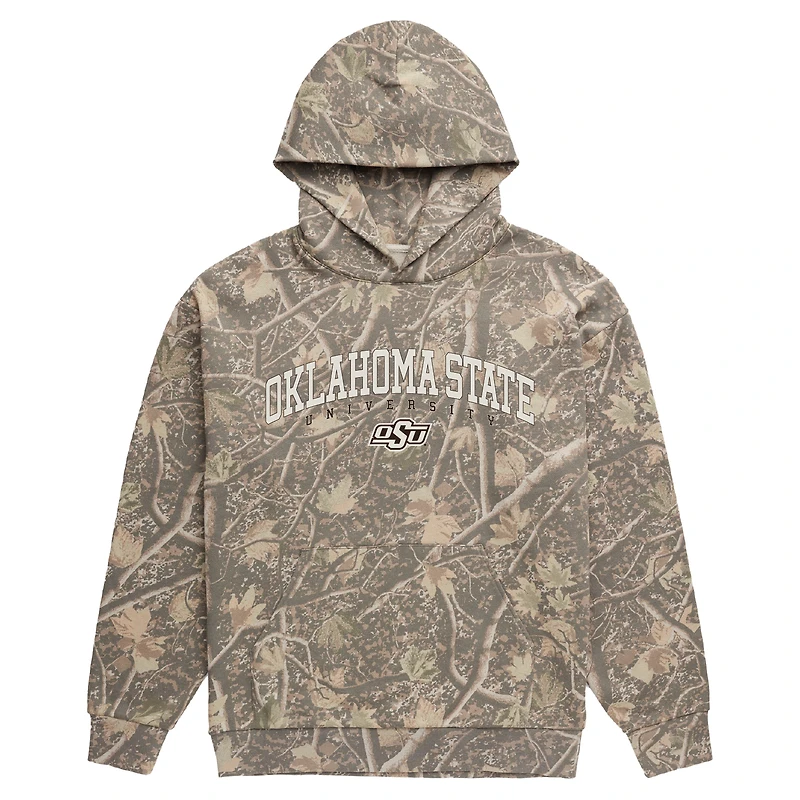 Men's Uscape Apparel Camo Oklahoma State Cowboys Back Bay Fleece Hoodie