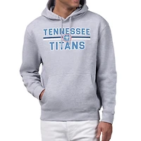 Men's Starter  Gray Tennessee Titans Mesh Graphic Fleece Hoodie