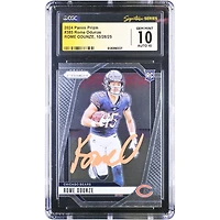 Rome Odunze Chicago Bears Autographed 2024 Panini Prizm Orange Ink #385 CGC Fanatics Witnessed Authenticated 10/10 Rookie Card