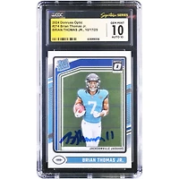 Brian Thomas Jr. Jacksonville Jaguars Autographed 2024 Panini Donruss Optic #214 CGC Fanatics Witnessed Authenticated 10/10 Rookie Card