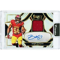 Bobby Wagner Washington Commanders Autographed 2025 Panini Select Signature Memorabilia Prizm Jersey Relic #SME-BWR #201/249 Card