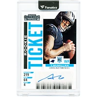 Tetairoa McMillan Carolina Panthers Autographed 2025 Panini Select Contenders Rookie Ticket #1 Rookie Card