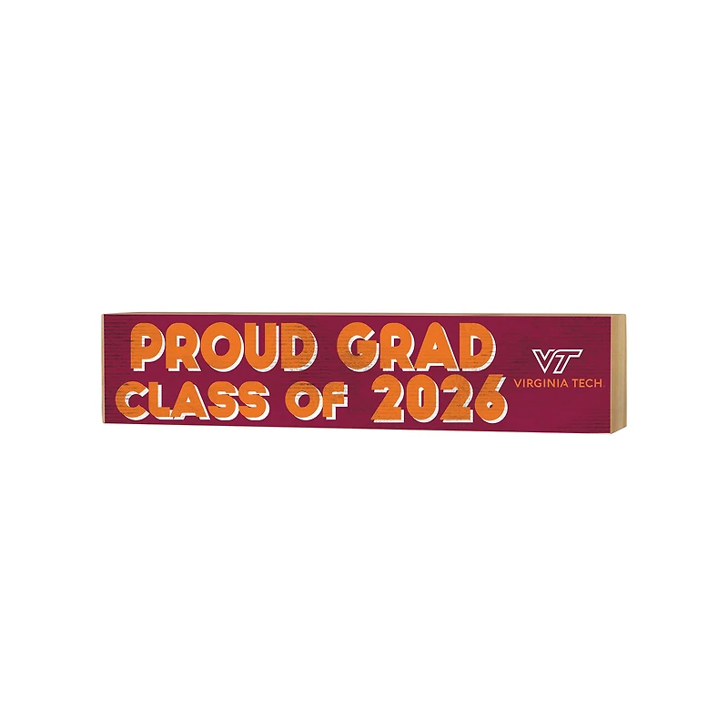 Jardine Virginia Tech Hokies 3" x 13" Class Of Block Sign