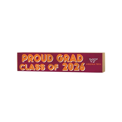 Jardine Virginia Tech Hokies 3" x 13" Class Of Block Sign