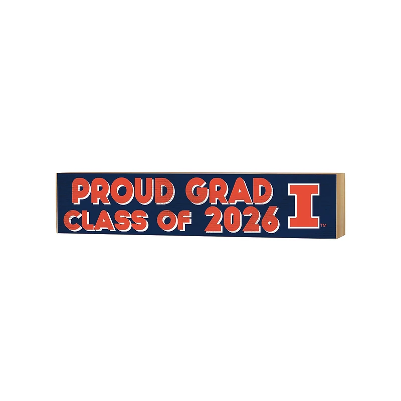 Jardine Illinois Fighting Illini 3" x 13" Class Of Block Sign