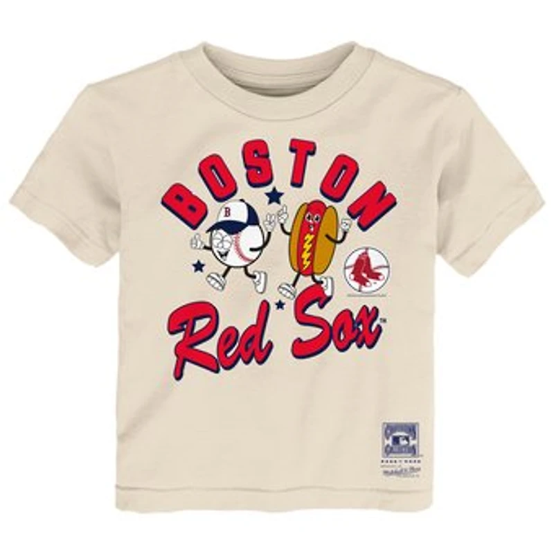Toddler Mitchell & Ness Natural Boston Red Sox Snack T-Shirt