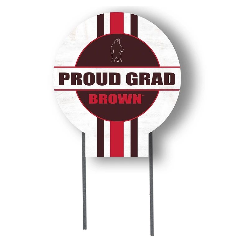 Jardine Brown Bears 20" x 20" Proud Grad Circle Yard Sign with Stakes