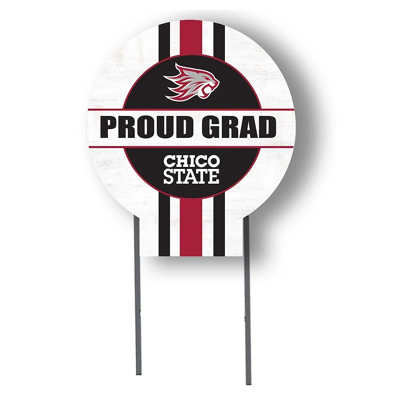 Jardine Cal State Chico Wildcats 20" x 20" Proud Grad Circle Yard Sign with Stakes